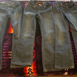 Girls bootcut jeans (4) pairs size 6/7